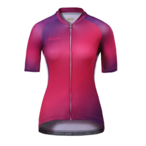 חולצת רכיבה נשים SANTIC ZIMO WOMEN SUMMER JERSEY סגול