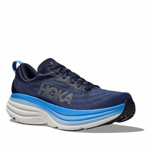 נעלי ריצה גברים HOKA BONDI 8 WIDE כחול תכלת