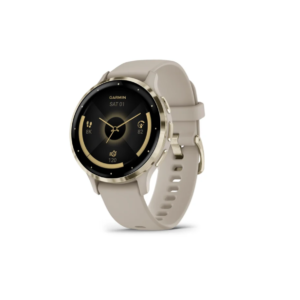 שעון דופק חכם GARMIN VENU 3S אפור בהיר טבעת זהובה