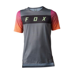 חולצת רכיבה שטח גברים FOX FLEXAIR SS 2024 אפור