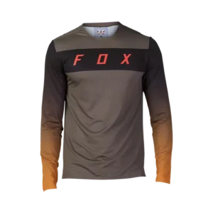 חולצת רכיבה שטח גברים שרוול ארוך FOX FLAEXAIR 2024 ירוק