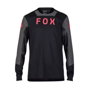 חולצת רכיבה גברים FOX RACING DEFEND LS JERSEY TAUNT V24 שחור