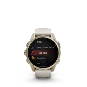 שעון דופק חכם GARMIN FENIX 8S 43MM SAPPHIRE AMOLED זהב אפור