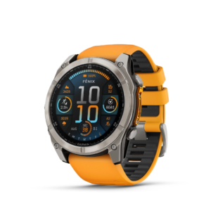 שעון דופק חכם  GARMIN FENIX 8 51MM AMOLED SAPPHIRE טיטניום כתום