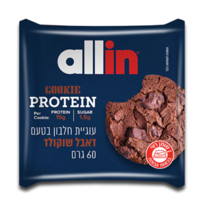 עוגיית חלבון בטעם דאבל שוקולד allin