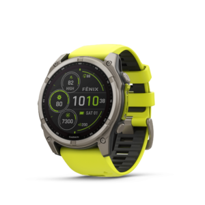 שעון דופק חכם GARMIN FENIX 8 51MM SAPPHIRE SOLAR TITANIUM צהוב