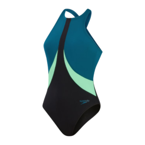 בגד ים נשים שלם SPEEDO MAX COLOURBLOCK HIGH NECK CROSSBACK