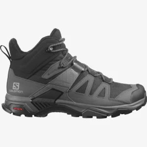 נעלי טיולים גברים Salomon X ULTRA 4 MID WIDE GORE-TEX שחור