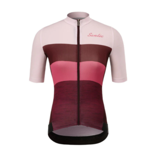 חולצת רכיבה נשים SANTIC JS WOMEN SUMMER JERSEY ורוד