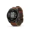 שעון דופק חכם Garmin Fenix 8 Pro Amoled | Sapphire | Titanium 47mm - רצועת עור חום