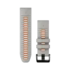 רצועה לשעון גרמין סיליקון 26 Garmin Quickfit Fog Gray Ember Orange