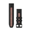 רצועה לשעון גרמין סיליקון 22 Garmin Quickfit Graphite Spark Orange