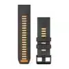 רצועה לשעון גרמין סיליקון 26 Garmin Quickfit Graphite Spark Orange