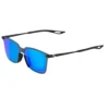 משקפי שמש 100% LEGERE SQUARE Soft Tact Black Blue Multilayer Mirror