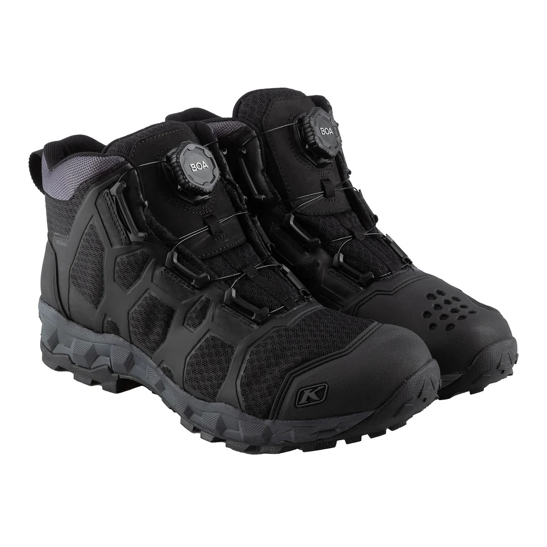 מגפי רכיבת אופנוע מאווררים KLIM Ridgeline Boot - אפור סלע-שחור